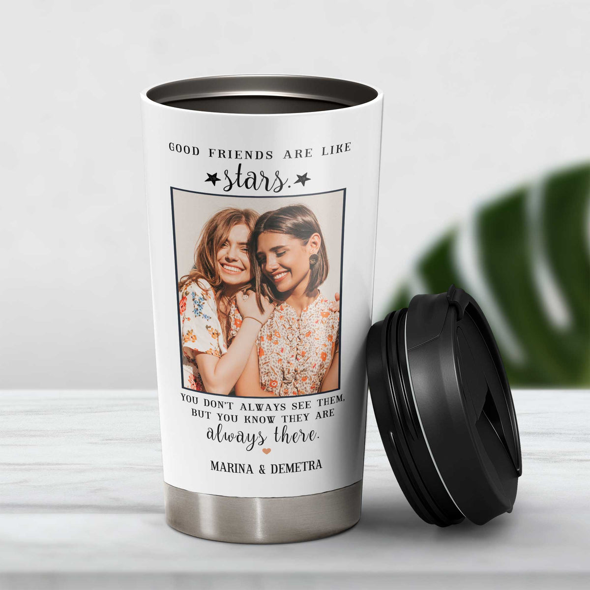 Friends Are Like Stars - Stainless Steel Travel Mug - GOTShirts