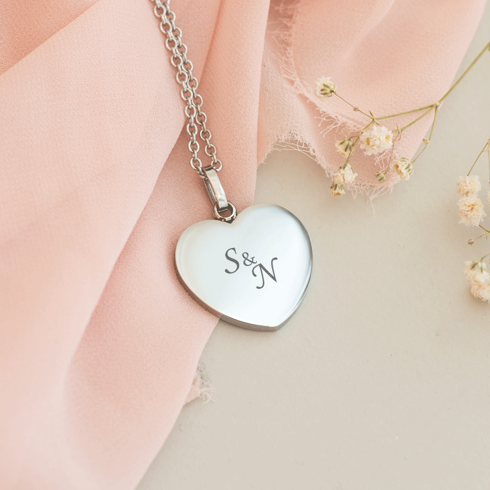 Love For Ever - Heart Necklace (Engraved)