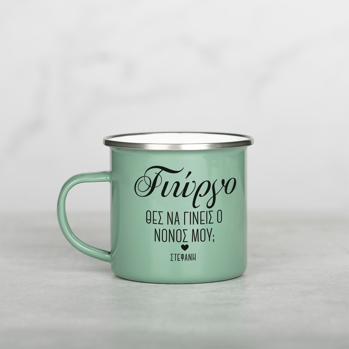 Be My Godfather - Colored Enamel Stainless Steel Mug - GOTShirts
