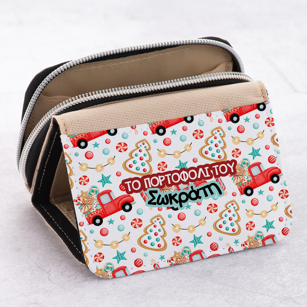 Christmas Cars Pattern - Kid's Jean Wallet - GOTShirts