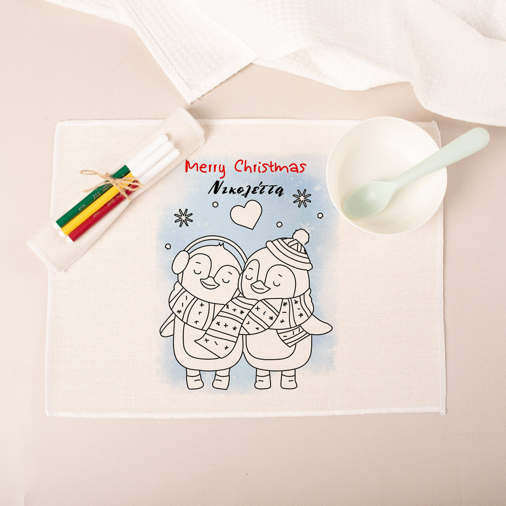 Christmas Penguins - Placemat - GOTShirts
