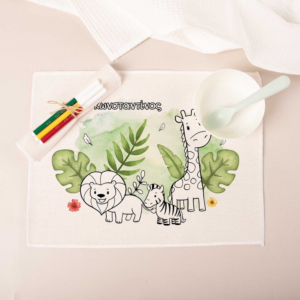 Jungle Animals Boy - Placemat - GOTShirts