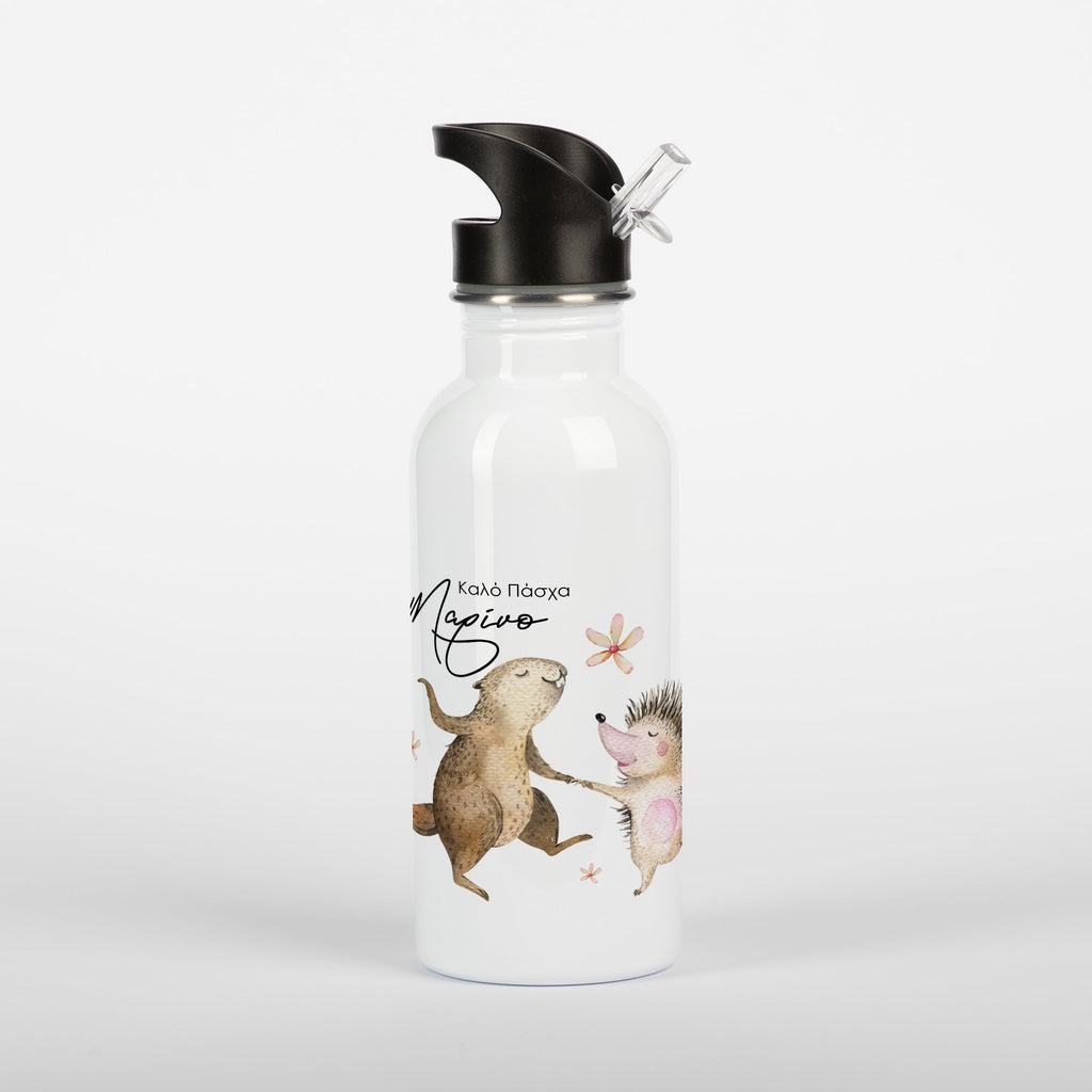 Bunny & Hedgehog - Stainless Steel Water Bottle 600ml - GOTShirts