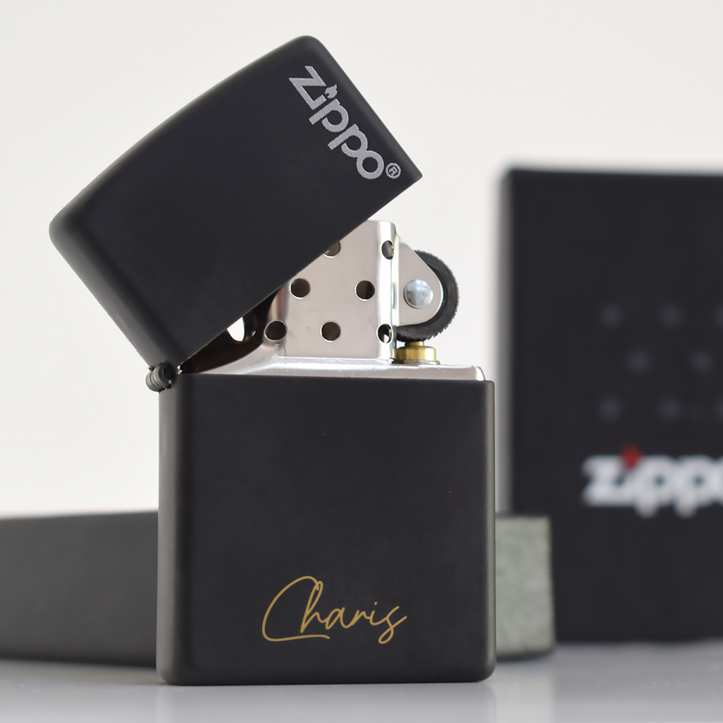 Name Only - Black Zippo® Lighter (Engraved)
