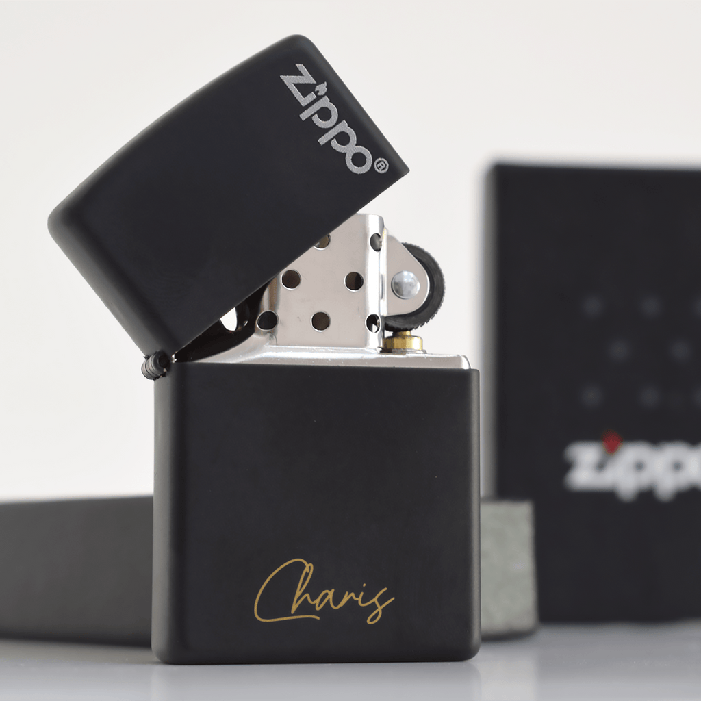 Name Only - Black Zippo® Lighter (Engraved) - GOTShirts