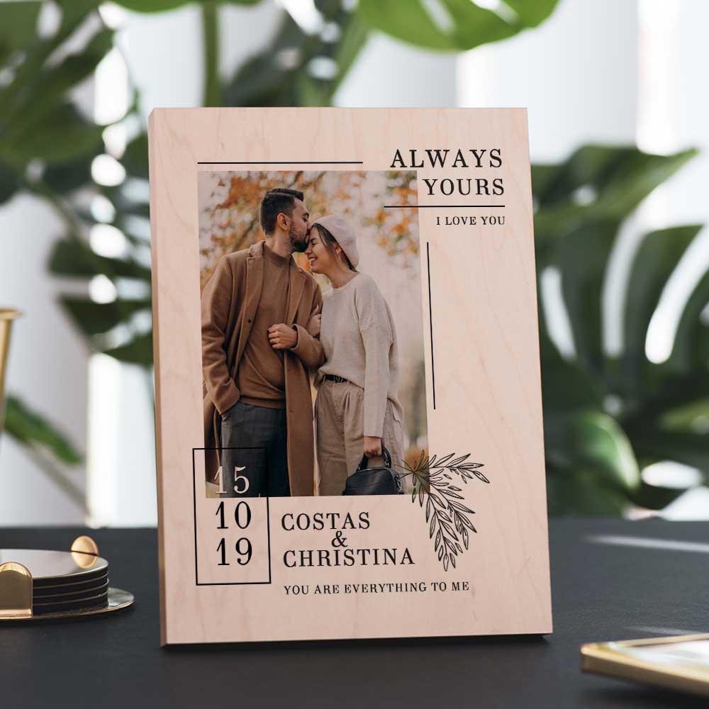 Always Yours - Premium Natural Wood Frame - GOTShirts