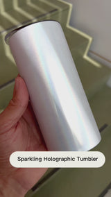 Easter Bunny - Sparkly Holographic Skinny Tumbler