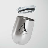 Name And Letter - Stainless Steel Silver Mug - GOTShirts