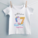 Birthday Girl Unicorn Number T-Shirt - GOTShirts