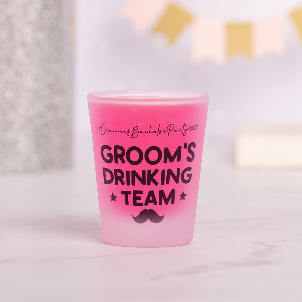 Groom's Drinking Team - Frosted Shot Glass