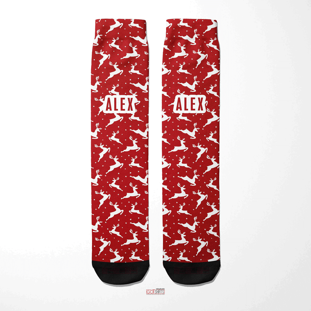 Reindeer Pattern - Socks - GOTShirts