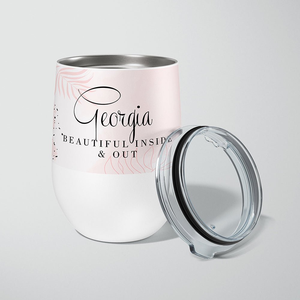 Beautiful Inside & Outside - Stainless Steel White Mug - GOTShirts