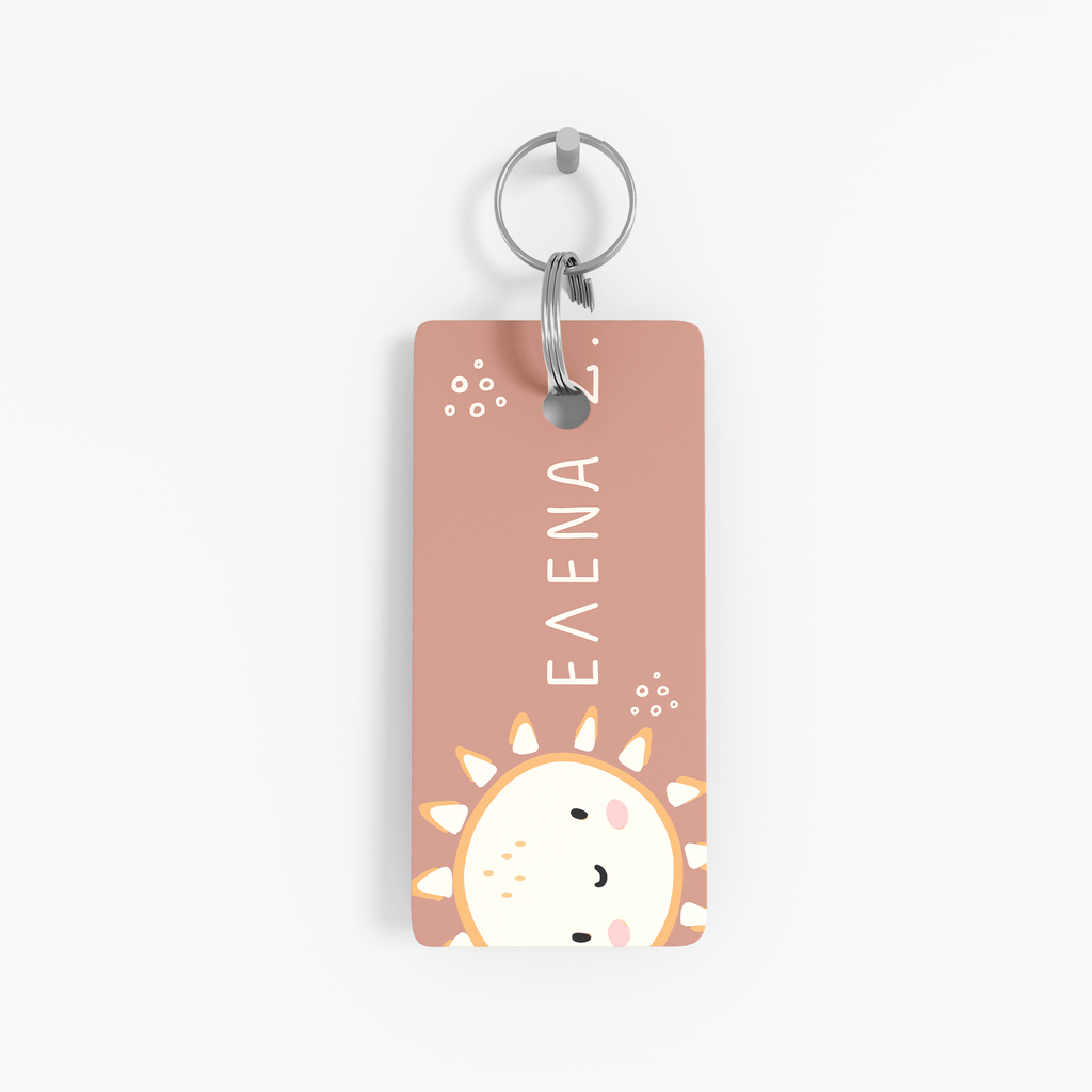 Pink Sun - Wooden Bag Tag - GOTShirts