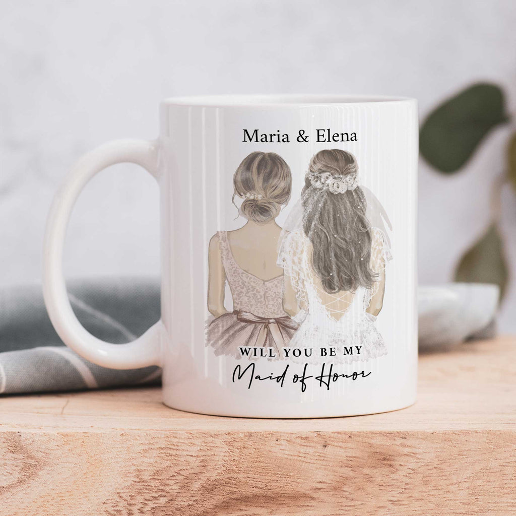 Bride & Maid Of Honor Drawing - Ceramic Mug 330ml